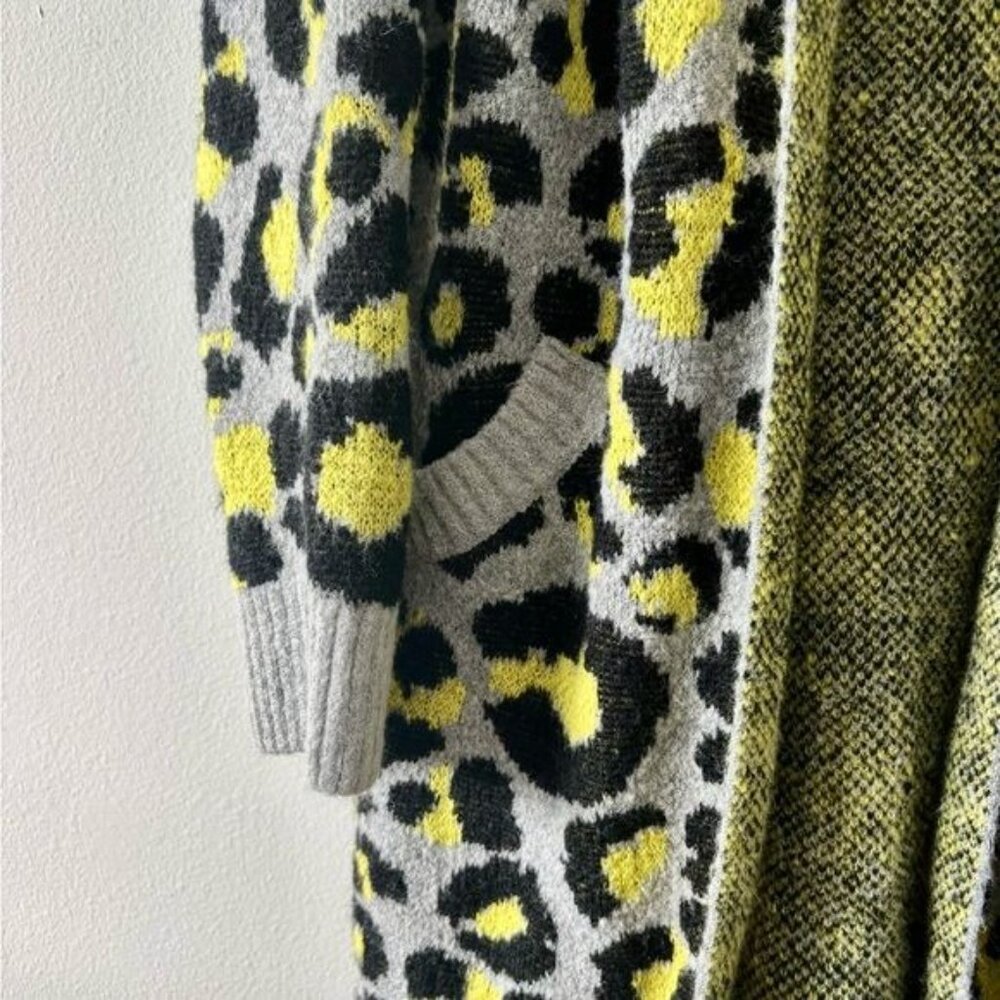 Fashion Nova Cardigan Jacket XL Leopard Open Front Hood Boho Mob Wife Retro Glam - Picture 12 of 12
